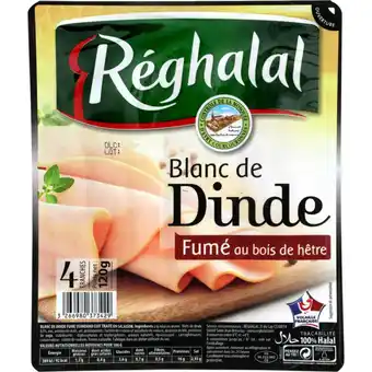 Carrefour Market REGHALAL Blanc de dinde fumé Halal offre