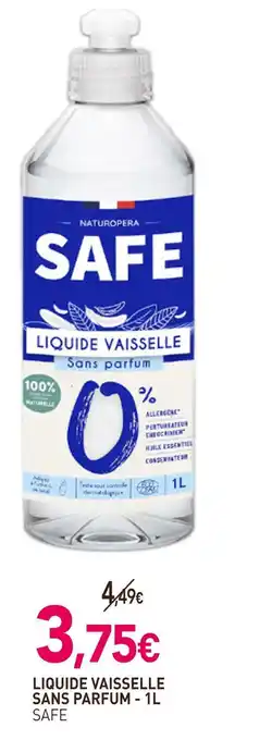 naturéO SAFE LIQUIDE VAISSELLE SANS PARFUM offre