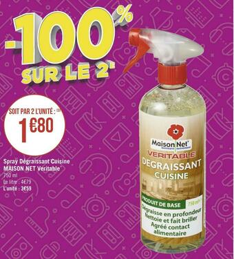 Maison net spray dégraissant cuisine veritable*