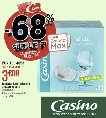 Géant Casino Casino avenir tablettes lave-vaisselle* offre