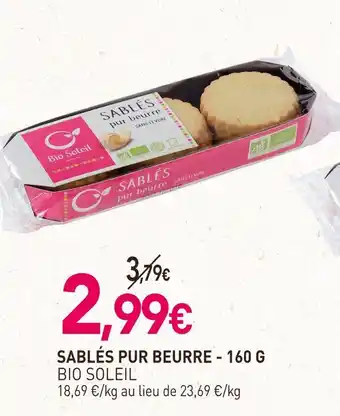 naturéO BIO SOLEIL SABLÉS PUR BEURRE offre