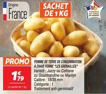 Netto PROMO POMME DE TERRE DE CONSOMMATION À CHAIR FERME "LES GRENAILLES" offre