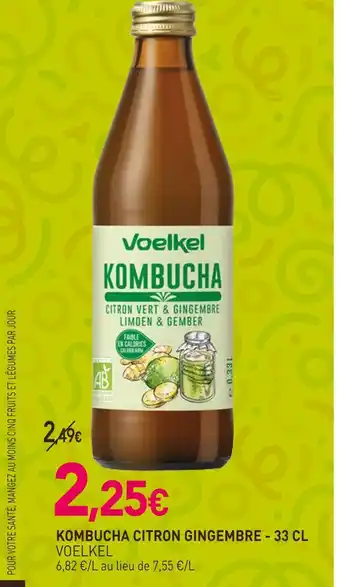 naturéO VOELKEL KOMBUCHA CITRON GINGEMBRE offre