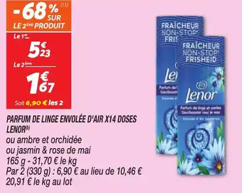 Netto PARFUM DE LINGE ENVOLÉE D'AIR X14 DOSES LENOR(b) offre