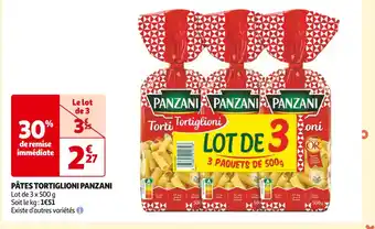 Auchan Supermarché PANZANI PÂTES TORTIGLIONI offre