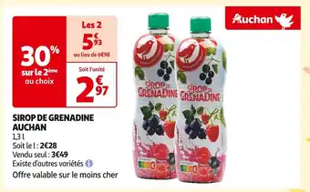 Auchan Supermarché AUCHAN SIROP DE GRENADINE offre