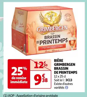 Auchan Supermarché GRIMBERGEN BIÈRE BRASSIN DE PRINTEMPS offre