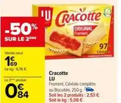 Carrefour Contact Lu - cracotte offre