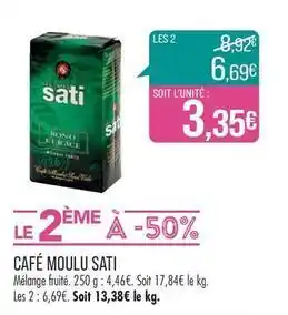 Match Sati - café moulu offre