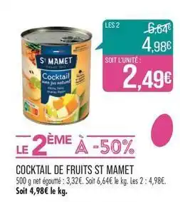 Match St mamet - cocktail de fruits offre