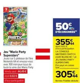 Carrefour Contact Carrefour - jeu mario party superstars offre