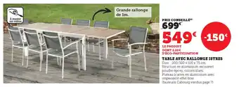 Hyper U TABLE AVEC RALLONGE ISTRES offre