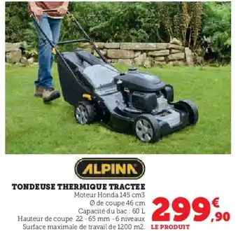 Hyper U TONDEUSE THERMIQUE TRACTEE offre