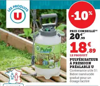 Hyper U PULVÉRISATEUR À PRESSION PRÉALABLE U offre