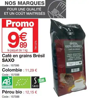 Promocash Café en grains Brésil SAXO offre