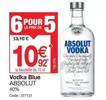 Promocash Vodka Blue ABSOLUT offre