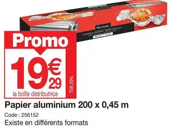 Promocash Papier aluminium 200 x 0,45 m offre