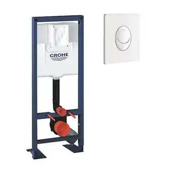 GROHE - Bati support pour wc Rapid SL 1.13 m x 0.42 m avec plaque de commande blanche