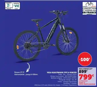 Super U VELO ELECTRIQUE TVT E-VORTEX offre