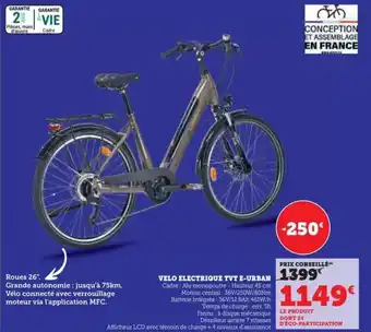 Super U VELO ELECTRIQUE TVT E-URBAN offre