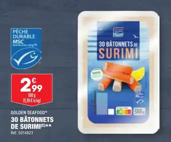 ALDI GOLDEN SEAFOOD® 30 BÂTONNETS DE SURIMI (C)** offre