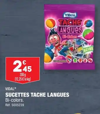 ALDI VIDAL® SUCETTES TACHE LANGUES offre