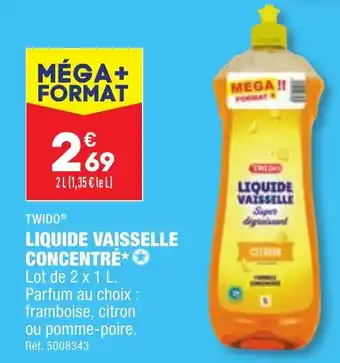 ALDI TWIDO® LIQUIDE VAISSELLE CONCENTRÉ⭑✪ offre