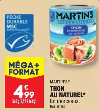 ALDI MARTIN'S® THON AU NATUREL* offre