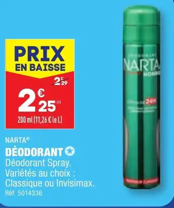 ALDI NARTA® DÉODORANT✪ offre