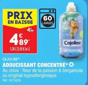 ALDI CAJOLINE® ADOUCISSANT CONCENTRÉ⭑✪ offre