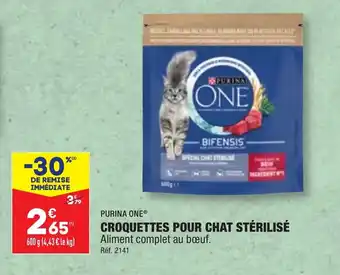 ALDI PURINA ONE® CROQUETTES POUR CHAT STÉRILISÉ offre