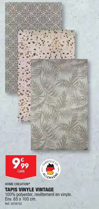 ALDI HOME CREATION® TAPIS VINYLE VINTAGE offre