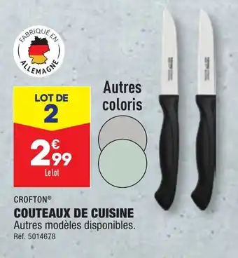 ALDI CROFTON® COUTEAUX DE CUISINE offre