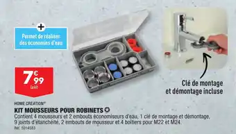 ALDI HOME CREATION® KIT MOUSSEURS POUR ROBINETS ✪ offre