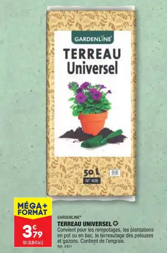 ALDI GARDENLINE® TERREAU UNIVERSEL ✪ offre