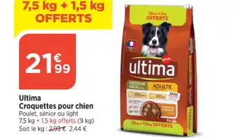 Bi1 Ultima Croquettes pour chien offre