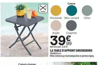 Centrakor LA TABLE D'APPOINT GREENSBORO offre