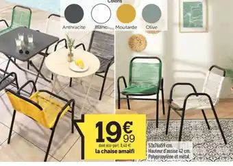 Centrakor la chaise amalfi offre