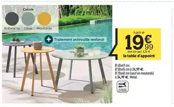 Centrakor la table d'appoint offre