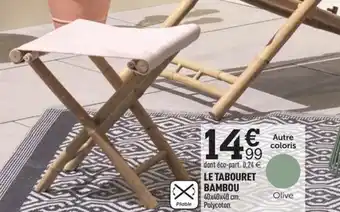 Centrakor LE TABOURET BAMBOU offre