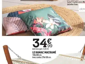 Centrakor LE HAMAC MACRAMÉ offre