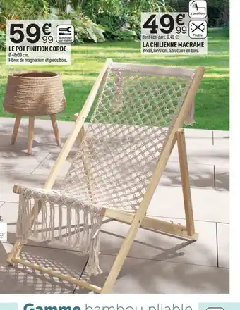 Centrakor LA CHILIENNE MACRAMÉ offre