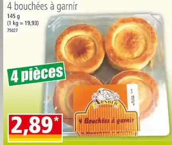 Norma ARNOLD PÂTISSIER 4 bouchées à garnir offre