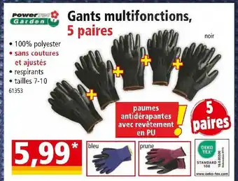 Norma POWERTEC Garden Gants multifonctions 5 paires offre