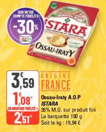 G20 Ossau-Iraty A.O.P ISTARA offre