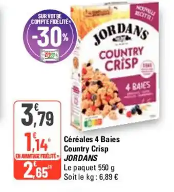 G20 Céréales 4 Baies Country Crisp offre