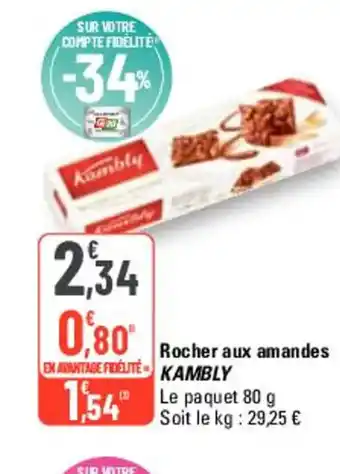 G20 Rocher aux amandes Kambly offre