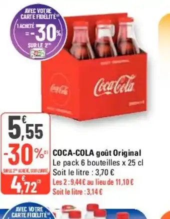 G20 COCA-COLA goût Original offre