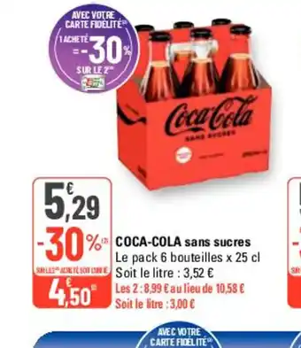 G20 Coca-Cola sans sucres offre