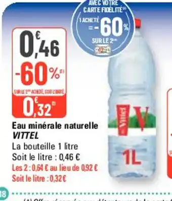 G20 Eau minérale naturelle offre